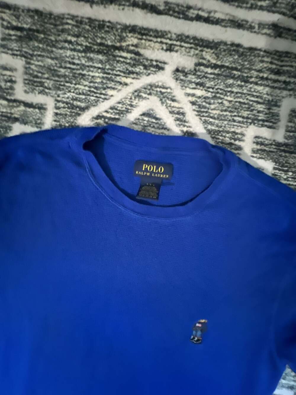 Polo Ralph Lauren Polo Bear Waffle-Knit Thermal Long-Sleeve T-Shirt